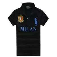 2013 polo ralph lauren t-shirt high neck hommes respirant cotton italy pl2205 milan black